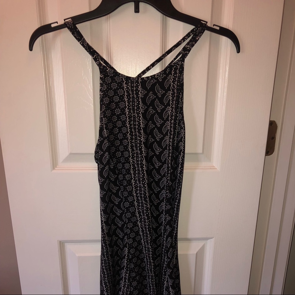 Black printed summer dress